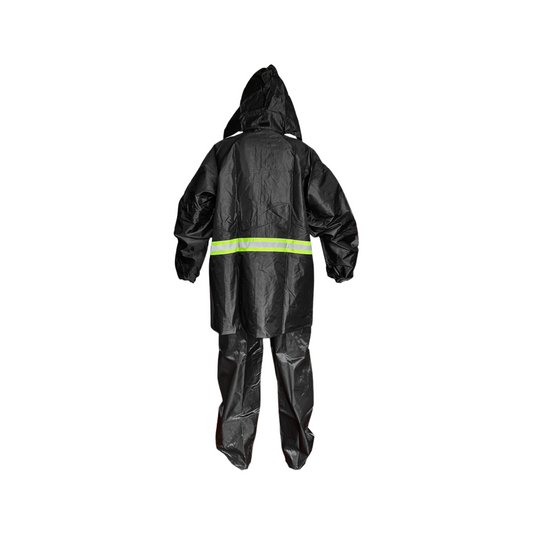 TRAJE IMPERMEABLE NEGRO TALLA L EDGE CON BOLSO