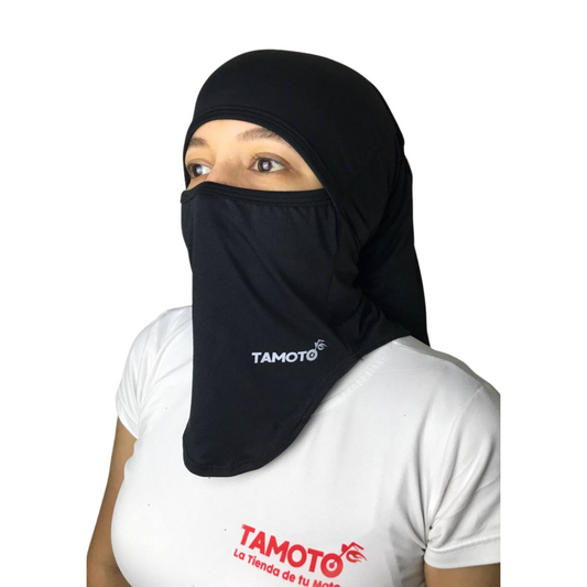 BALACLAVA PARA DAMA UNICOLOR NEGRA MARCA TAMOTO - 80CM