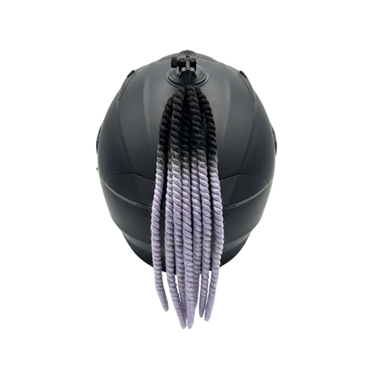 COLA PARA CASCO DE CABELLO TIPO GREEDLOS NEGRO CON GRIS