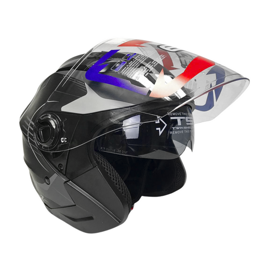 CASCO EDGE SEMI INTEGRAL THUNDER Z NEGRO CON GRIS