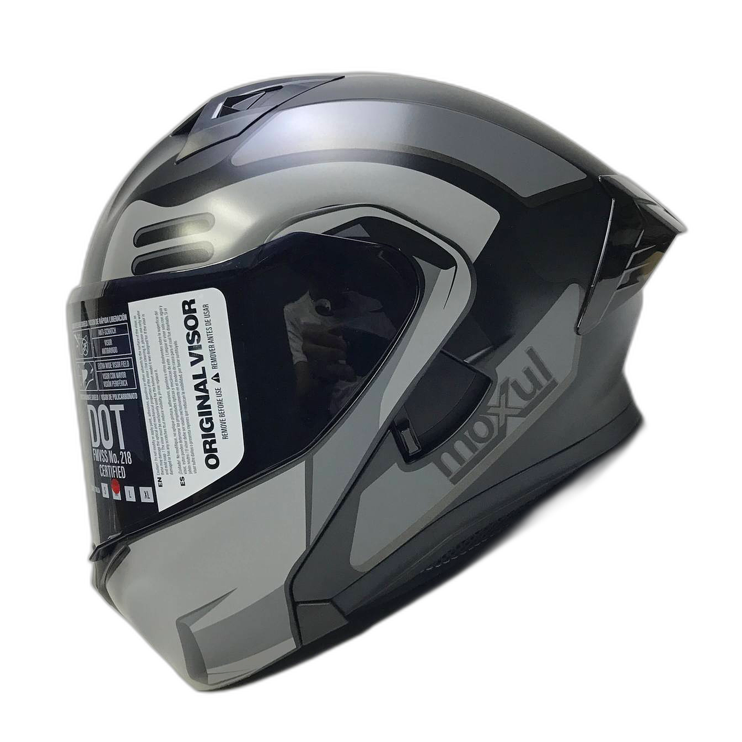 CASCO MODULAR MOXUL MASKER NEGRO CON GRIS