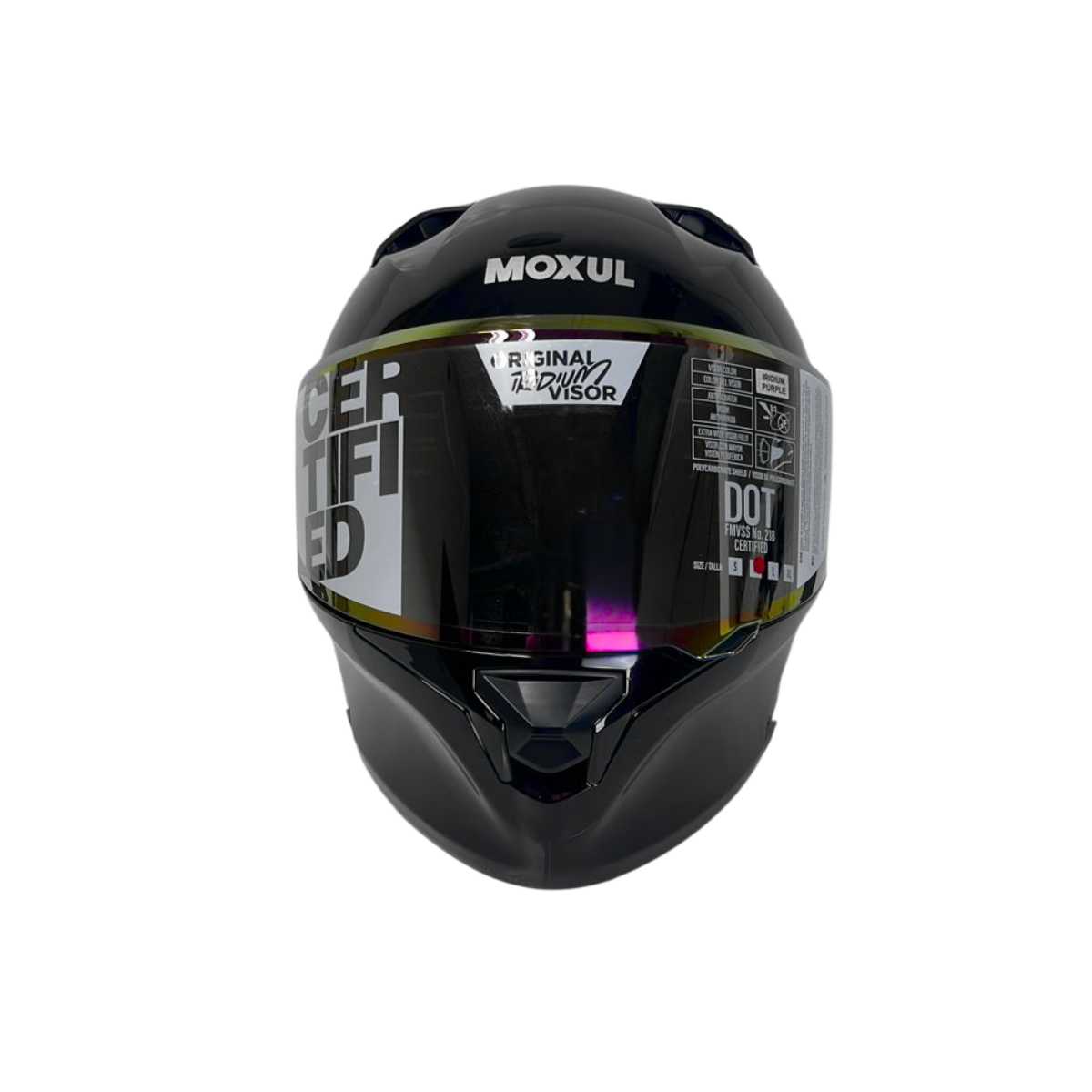 CASCO MODULAR MOXUL NEGRO BRILLANTE VISOR TORNASOL
