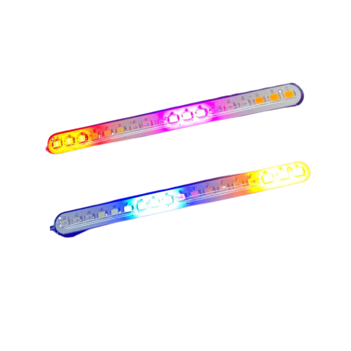 CINTAS LED 10CM LUZ DE COLORES - ESTROBO Y SECUENCIAL(PAR)