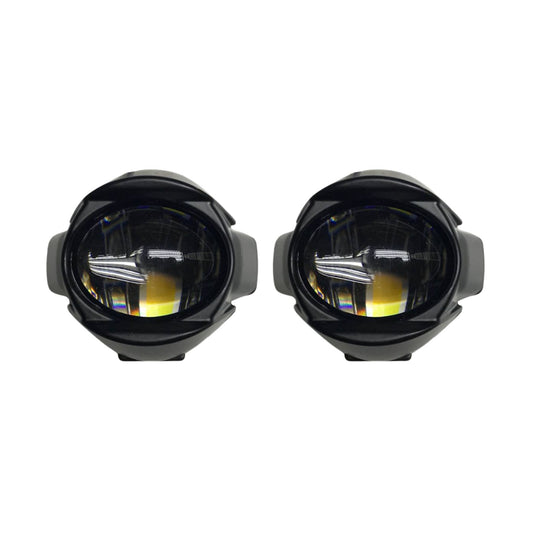 FARO LED GRANDE TIPO LUPA AMARILLO/BLANCO (PAR)