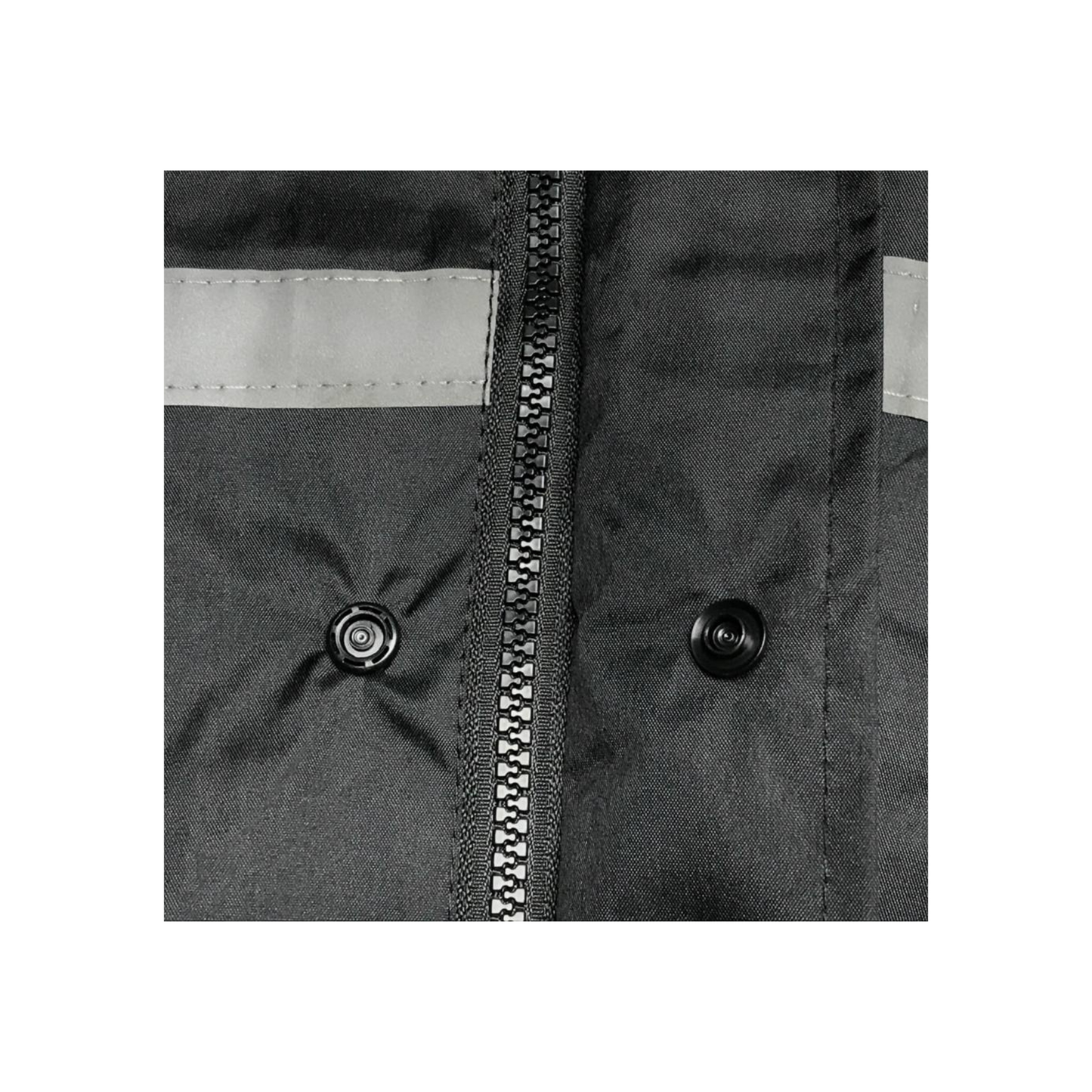 TRAJE IMPERMEABLE NEGRO CON BOLSILLOS L-XL