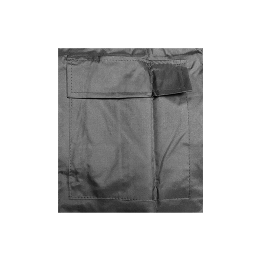 TRAJE IMPERMEABLE NEGRO CON BOLSILLOS L-XL