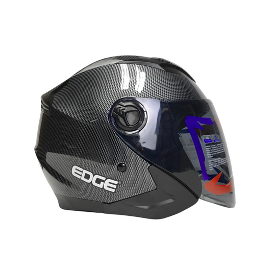 CASCO SEMI INTEGRAL ESTILO FIBRA DE CARBONO EDGE