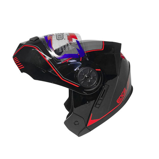 CASCO MODULAR TURBO II GX3 NEGRO ROJO BRILLANTE