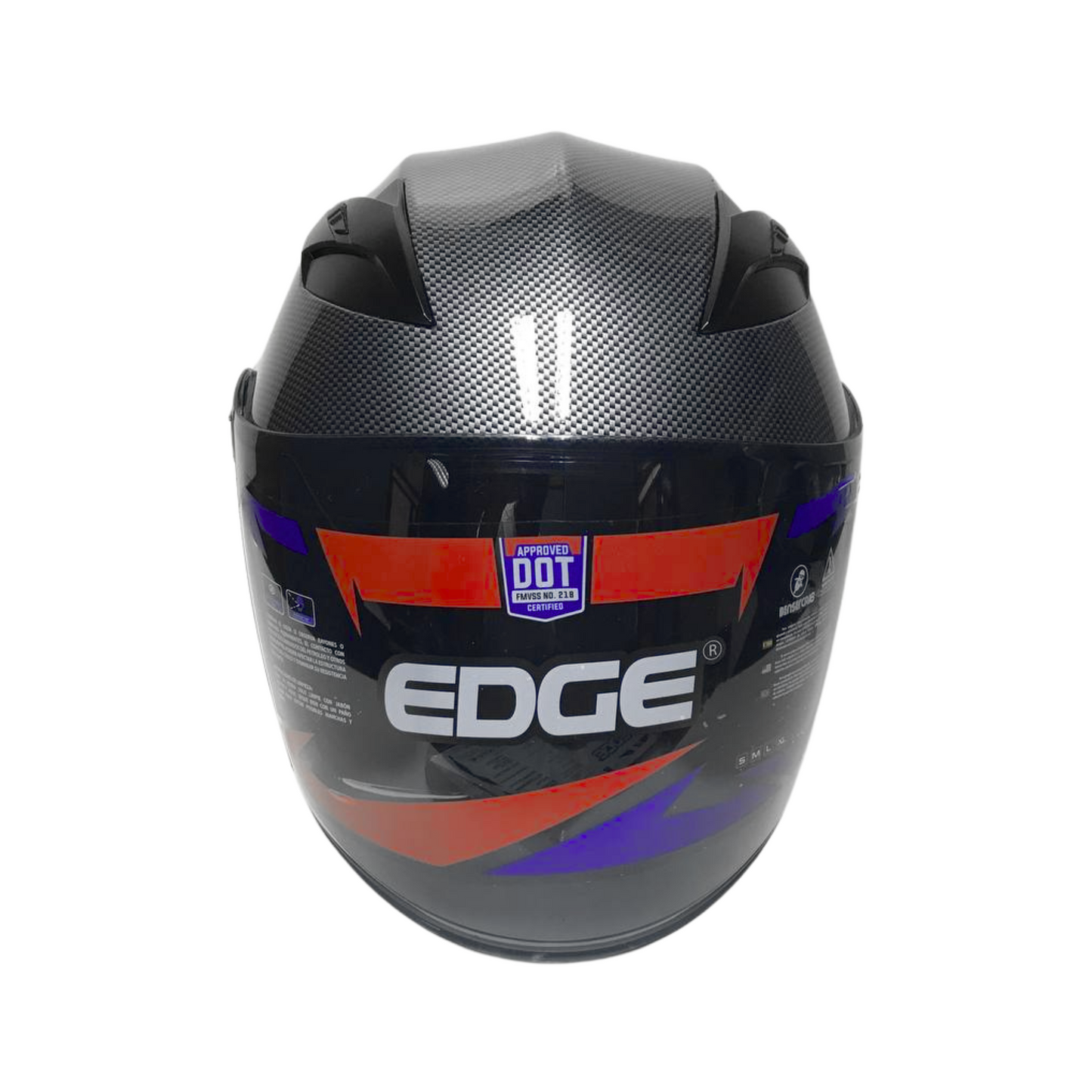 CASCO SEMI INTEGRAL ESTILO FIBRA DE CARBONO EDGE