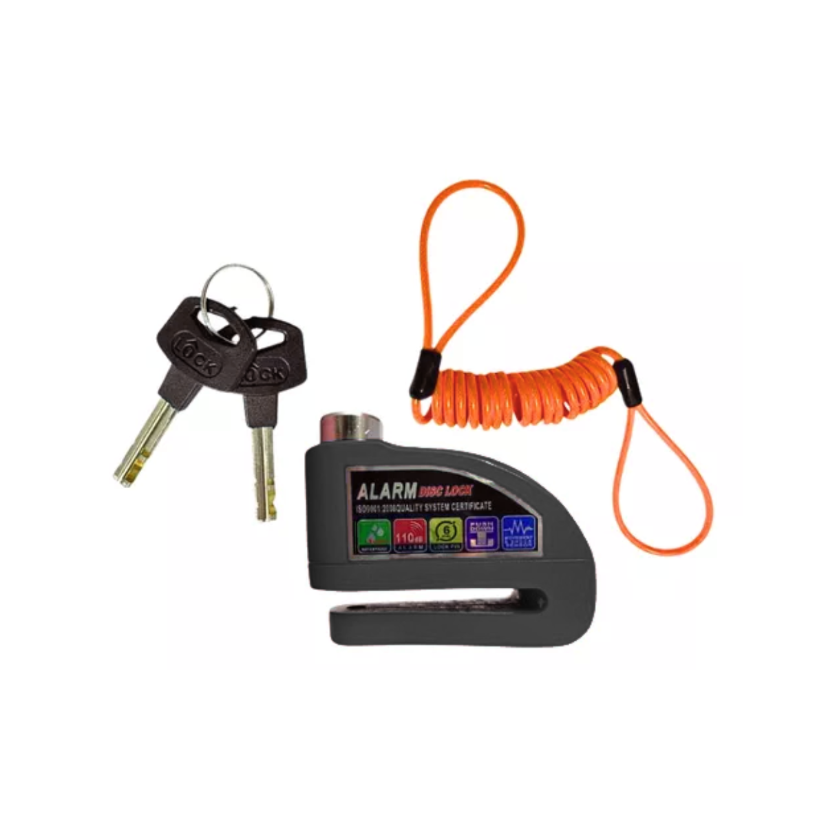 Candado De Disco Con Alarma Y Recordatorio Para Motos