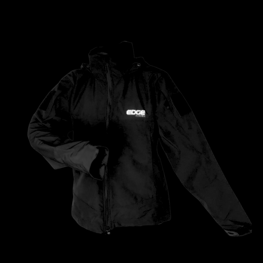 CHAQUETA IMPERMEABLE TACTICA NEGRO EDGE REFLECTIVO