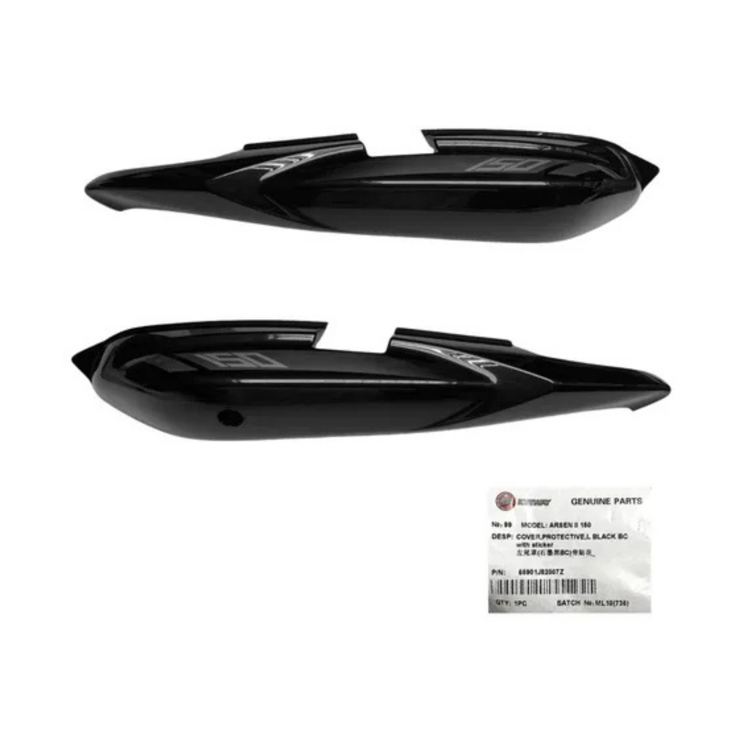 FALDAS LATERALES ARSEN II NEGRO ORIGINAL EK