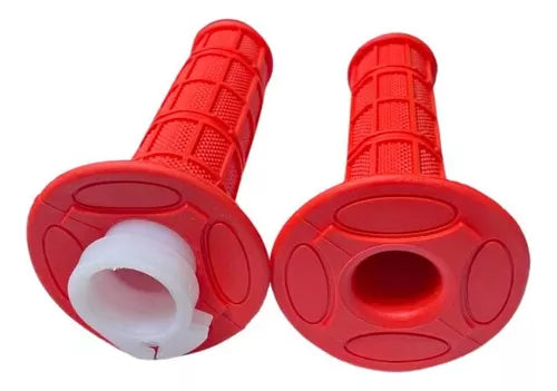 Puños Decorativos Universales Handle Grip Rojo Con Hueso De Aceleracion