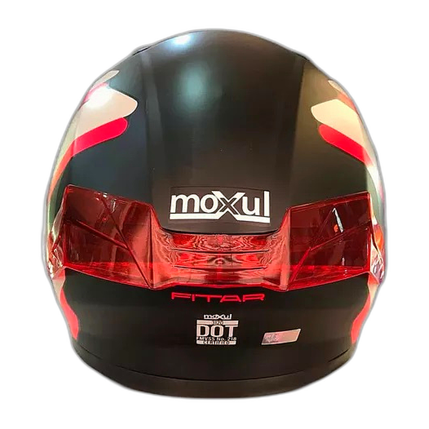 Casco Modular Moxul Negro Con Rojo