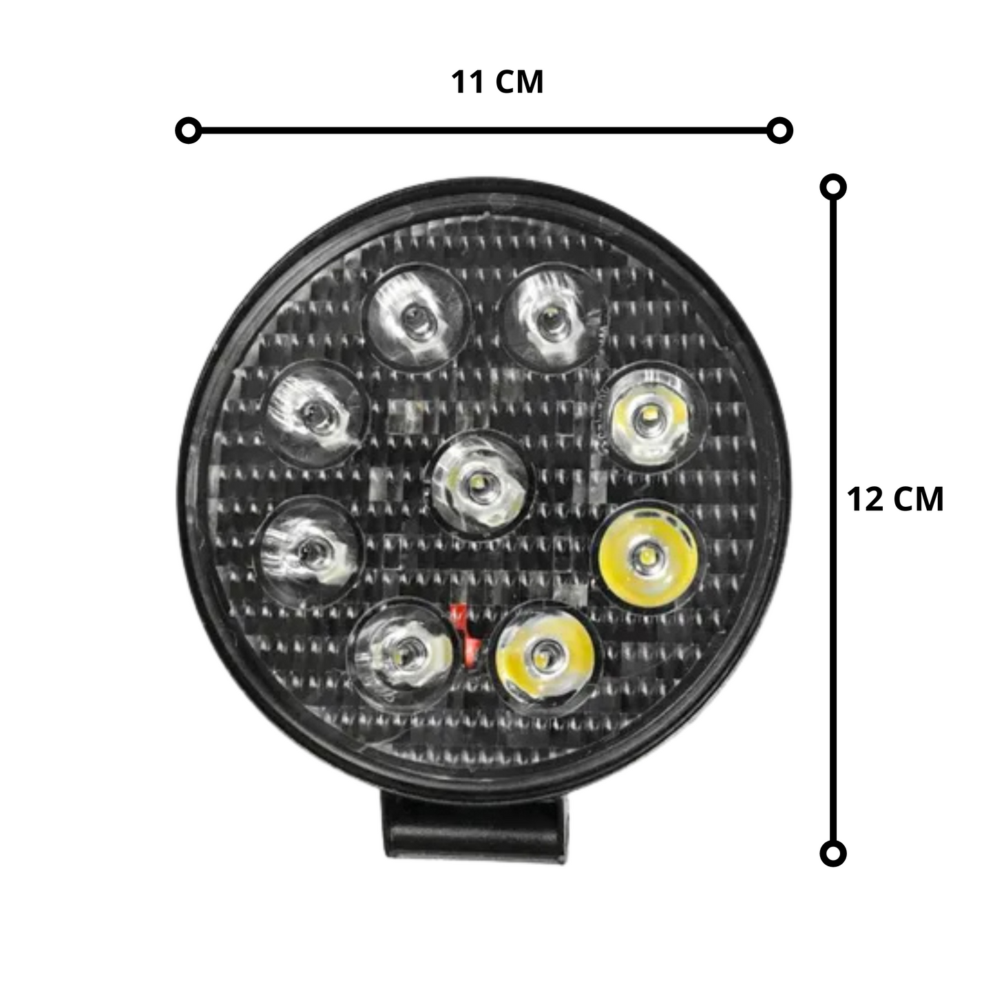 FARO 9 LED REDONDO MOTOS CARROS