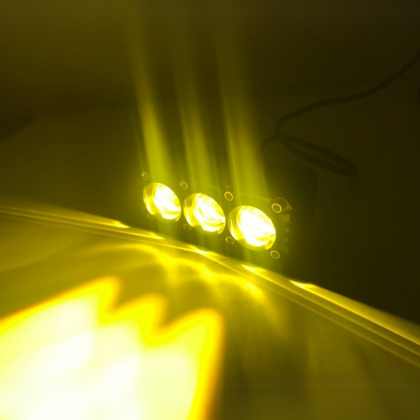FARO 3 LED TIPO LUPA CON VENTILADOR MOTOS Y CARROS