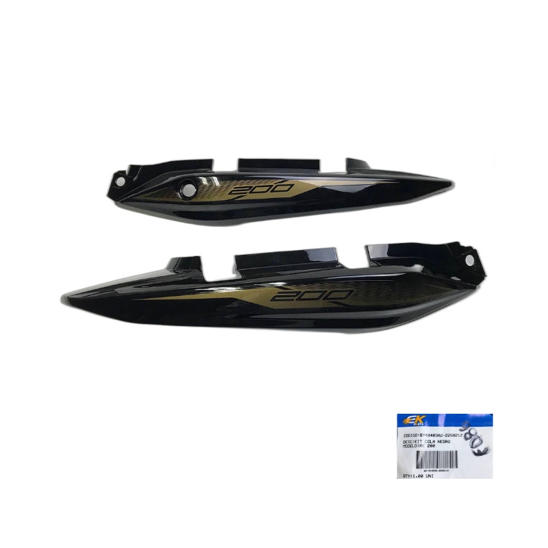 FALDAS LATERALES RK 200 NEGRO ORIGINAL EK