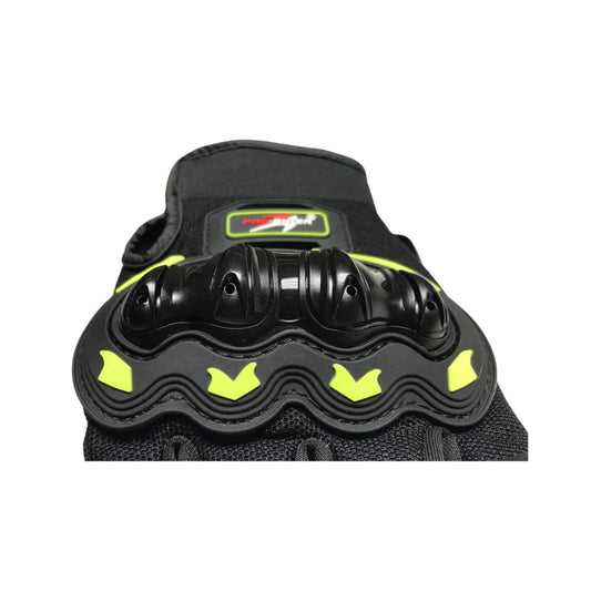 GUANTES CORTOS NEGRO CON VERDE TALLA L S/M MOTOS