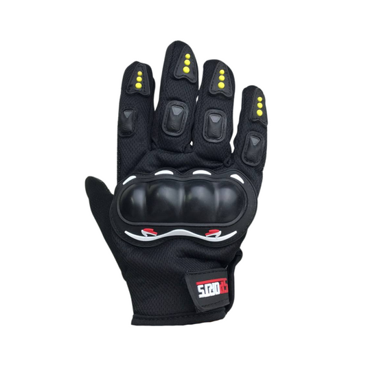 GUANTES COMPLETOS PROTECTORES DE NUDILLO F018N NEGRO XL