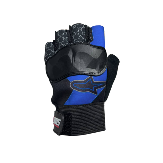 GUANTES CORTOS TIPO ALPINSTAR AZUL