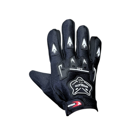 GUANTES COMPLETOS TIPO FOX NEGRO LISO