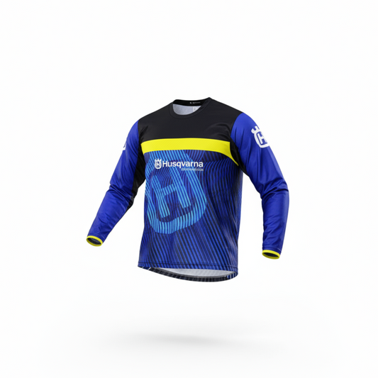 SUDADERA CAMISA JERSEY MOTOCROSS ENDURO AZUL HUSQVARNA