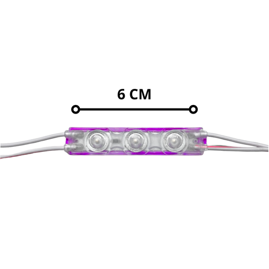 MODULO LED 3 PUNTOS PEQUEÑO MORADO