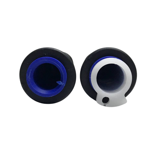 PUÑOS DECORATIVOS AZUL DOMINO CON HUESO (PAR)