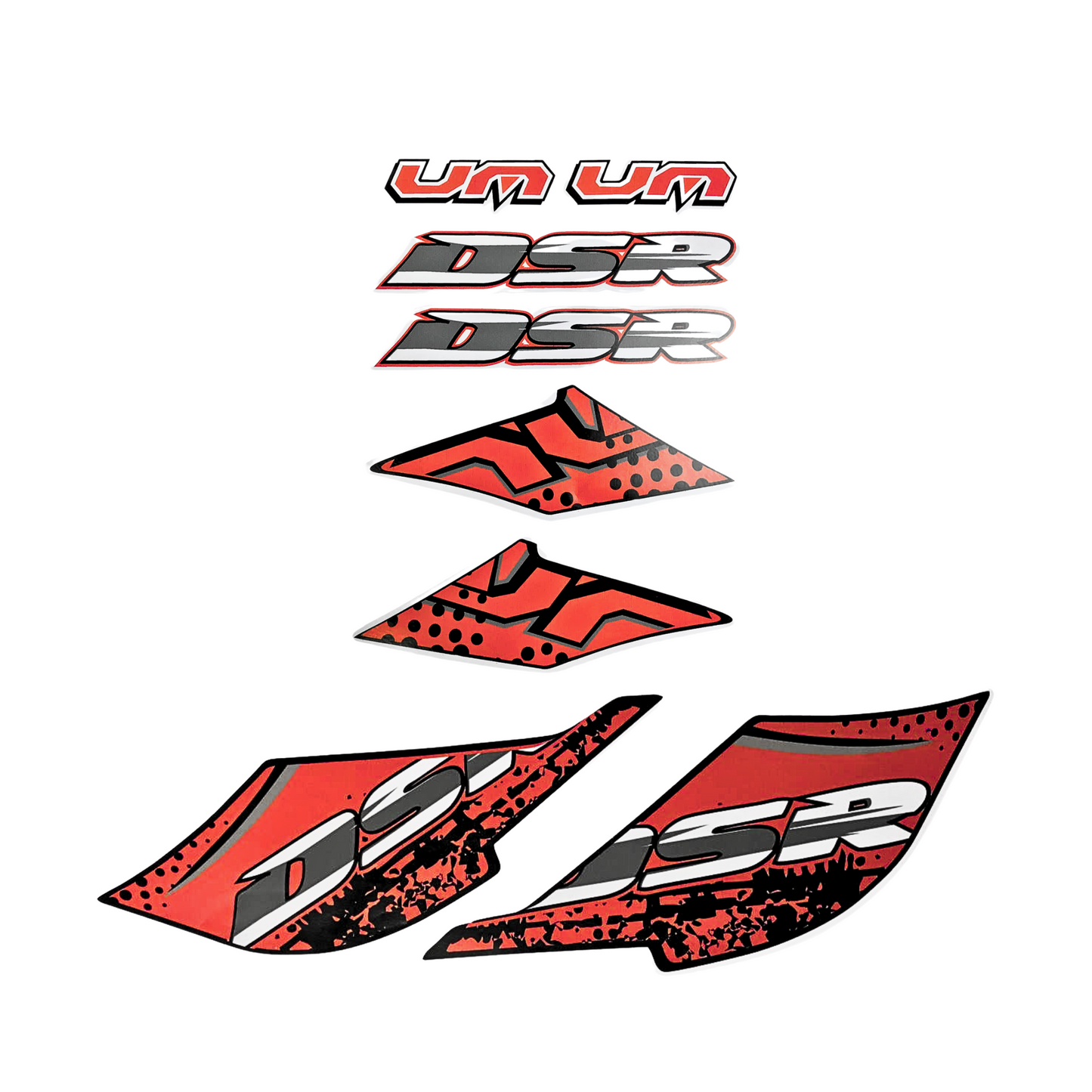 ROTULADO UM DSR ROJO MOTOS