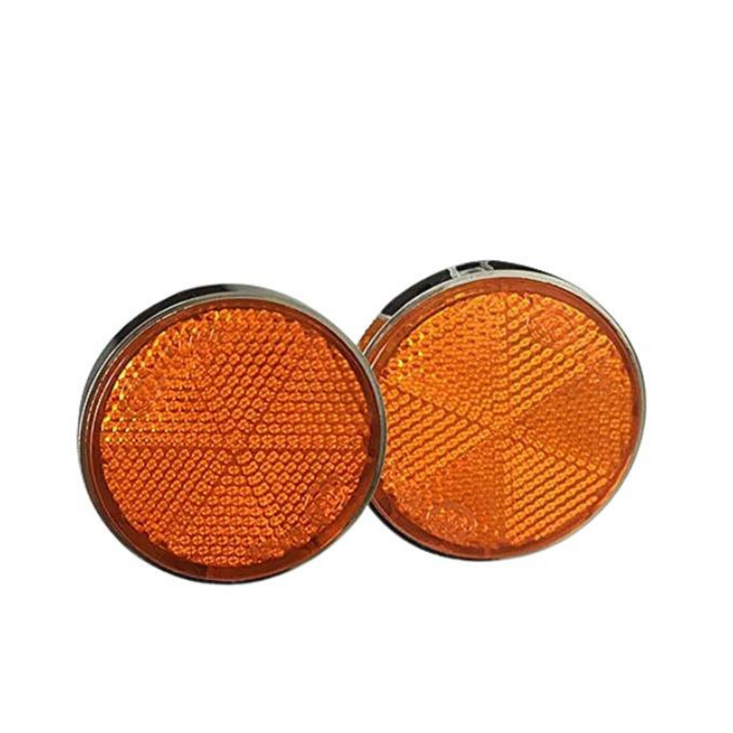 REFLECTOR UNIVERSAL REDONDO AMARILLO PARA MOTOS UNIDAD