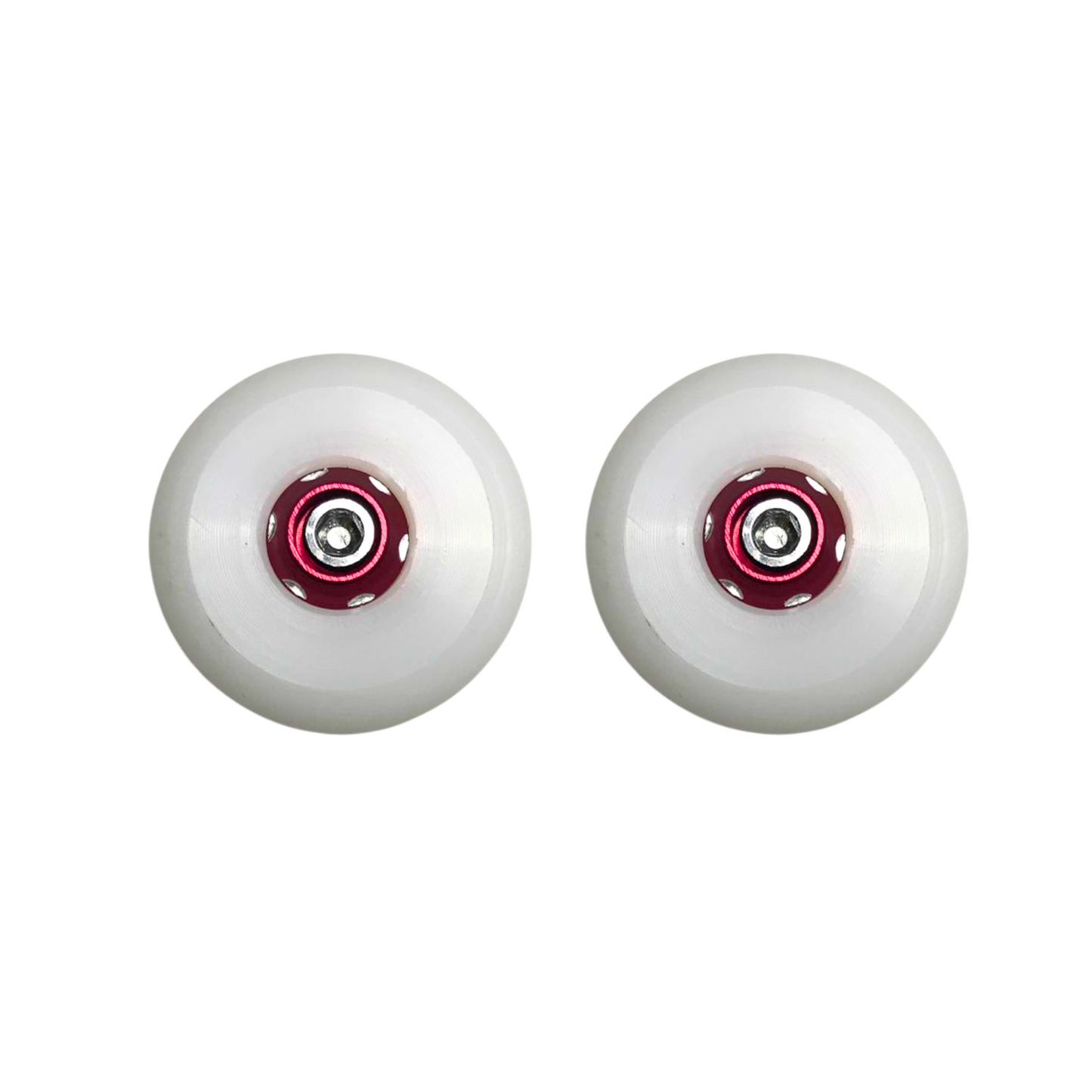 SLIDER TEFLON BLANCO CON TORNILLO DE COLOR ROJO