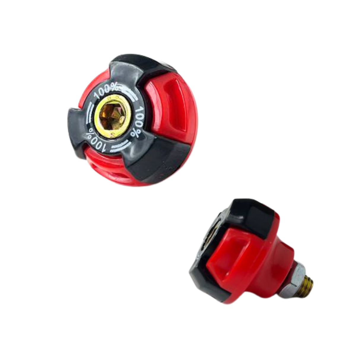 TORNILLO DECORATIVO REDONDO ROJO CON NEGRO