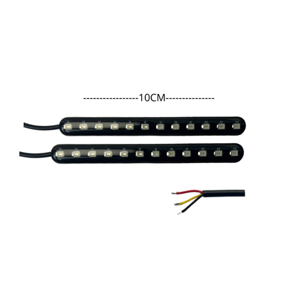 CINTAS LED 10CM LUZ ROJO SECUENCIAL (PAR)