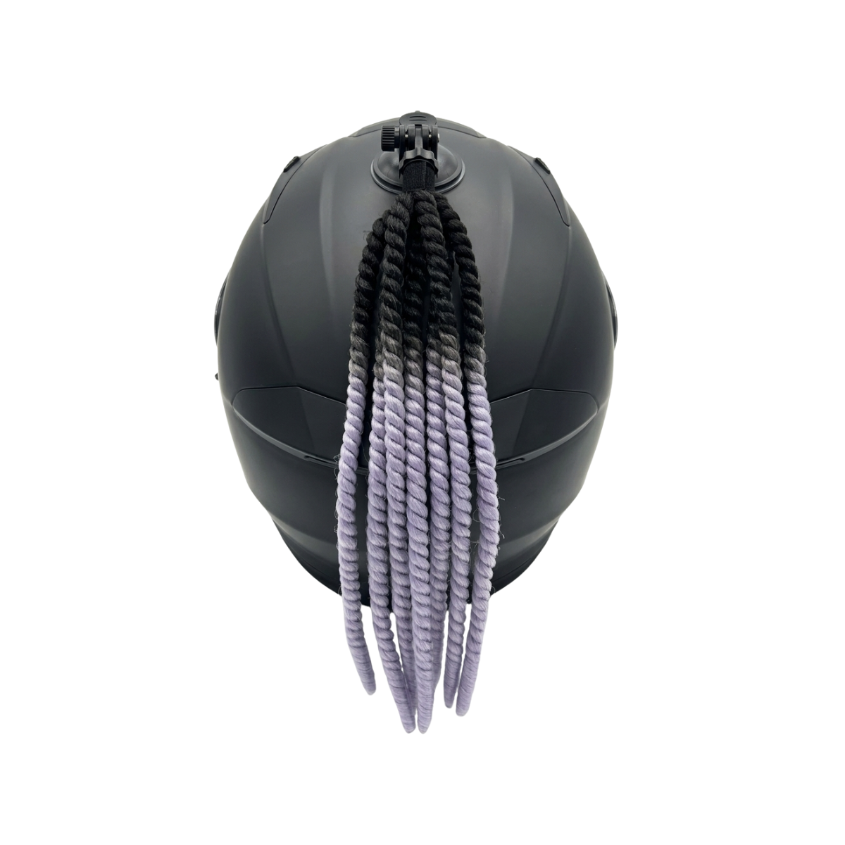 COLA PARA CASCO DE CABELLO TIPO GREEDLOS NEGRO CON GRIS