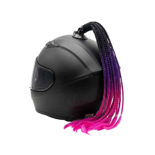 COLAS PARA CASCO DE CABELLO TRENSADAS FUCSIA MORADO