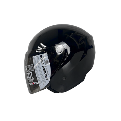 CASCO SEMI INTEGRAL MOXUL NEGRO BRILLANTE VISOR NEGRO
