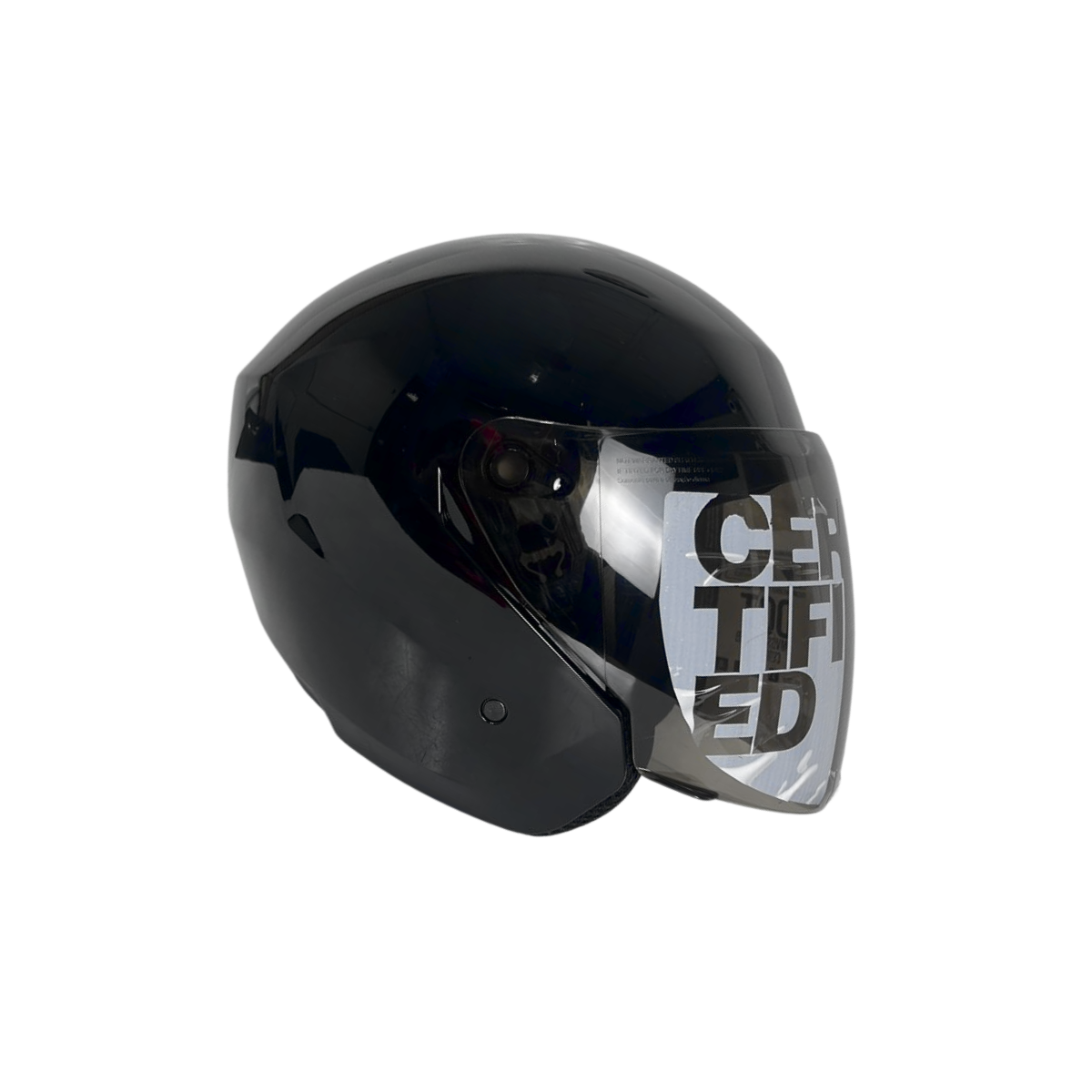 CASCO SEMI INTEGRAL MOXUL NEGRO BRILLANTE VISOR NEGRO