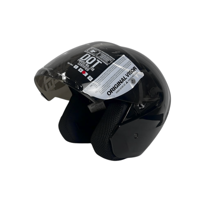 CASCO SEMI INTEGRAL MOXUL NEGRO BRILLANTE VISOR NEGRO