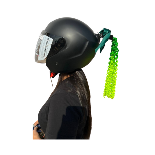COLA ONDULADA DAMA CON LAZO PARA CASCO (COLORES)