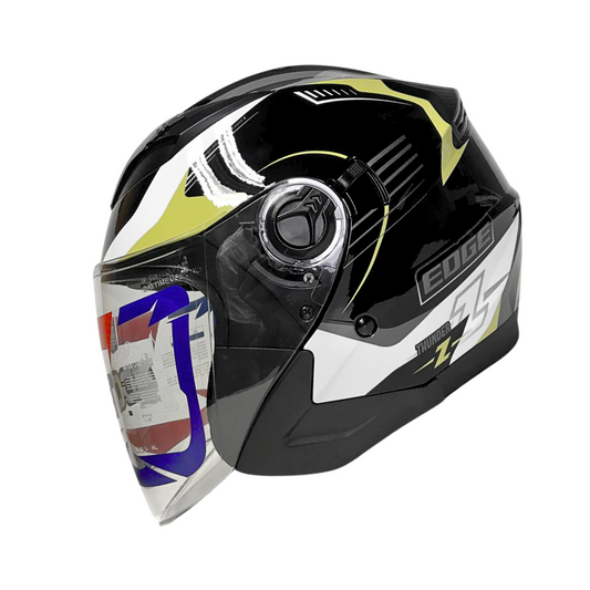 CASCO EDGE SEMI INTEGRAL THUNDER Z NEGRO CON BEIGE