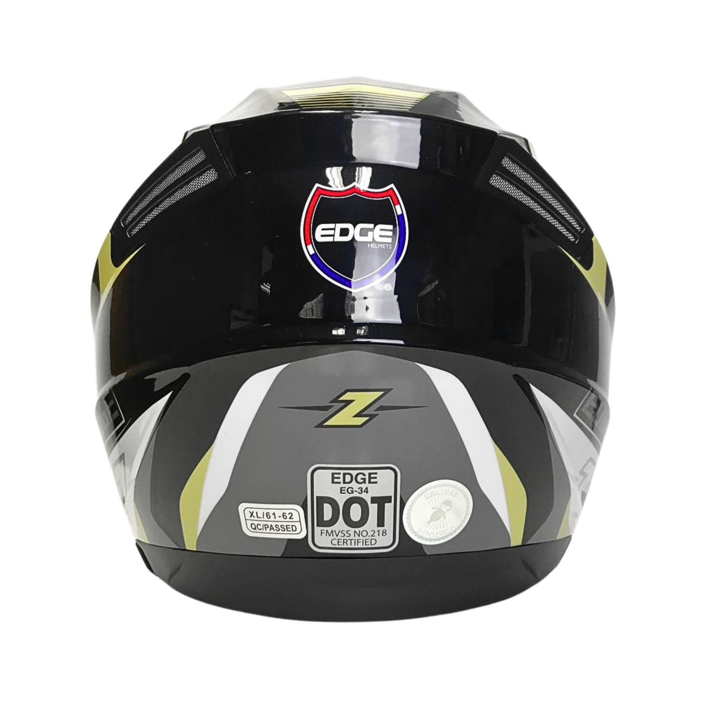 CASCO EDGE SEMI INTEGRAL THUNDER Z NEGRO CON BEIGE