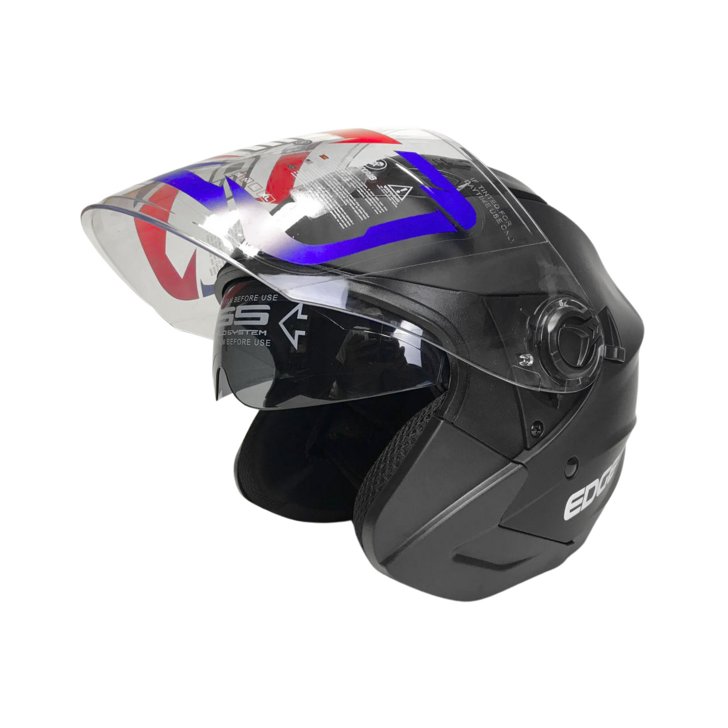 CASCO EDGE SEMI INTEGRAL JAGUAR NEGRO MATE