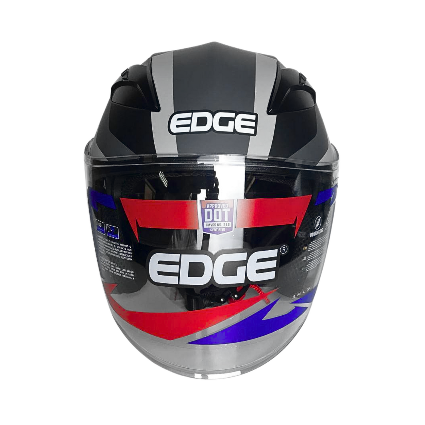 CASCO EDGE SEMI INTEGRAL THUNDER Z NEGRO CON GRIS