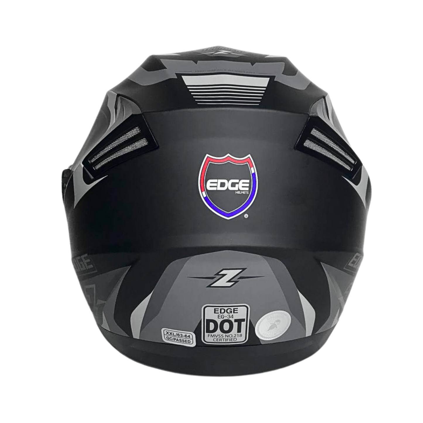 CASCO EDGE SEMI INTEGRAL THUNDER Z NEGRO CON GRIS