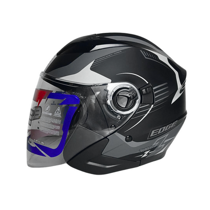 CASCO EDGE SEMI INTEGRAL THUNDER Z NEGRO CON GRIS