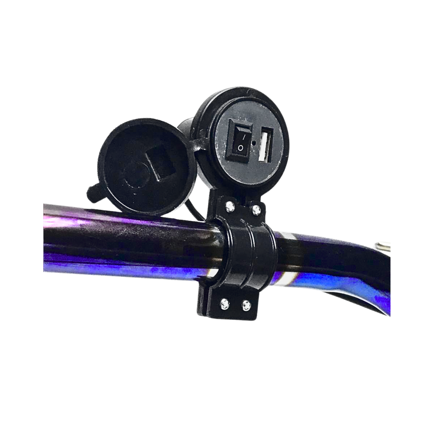 CARGADOR USB NEGRO CON TAPA