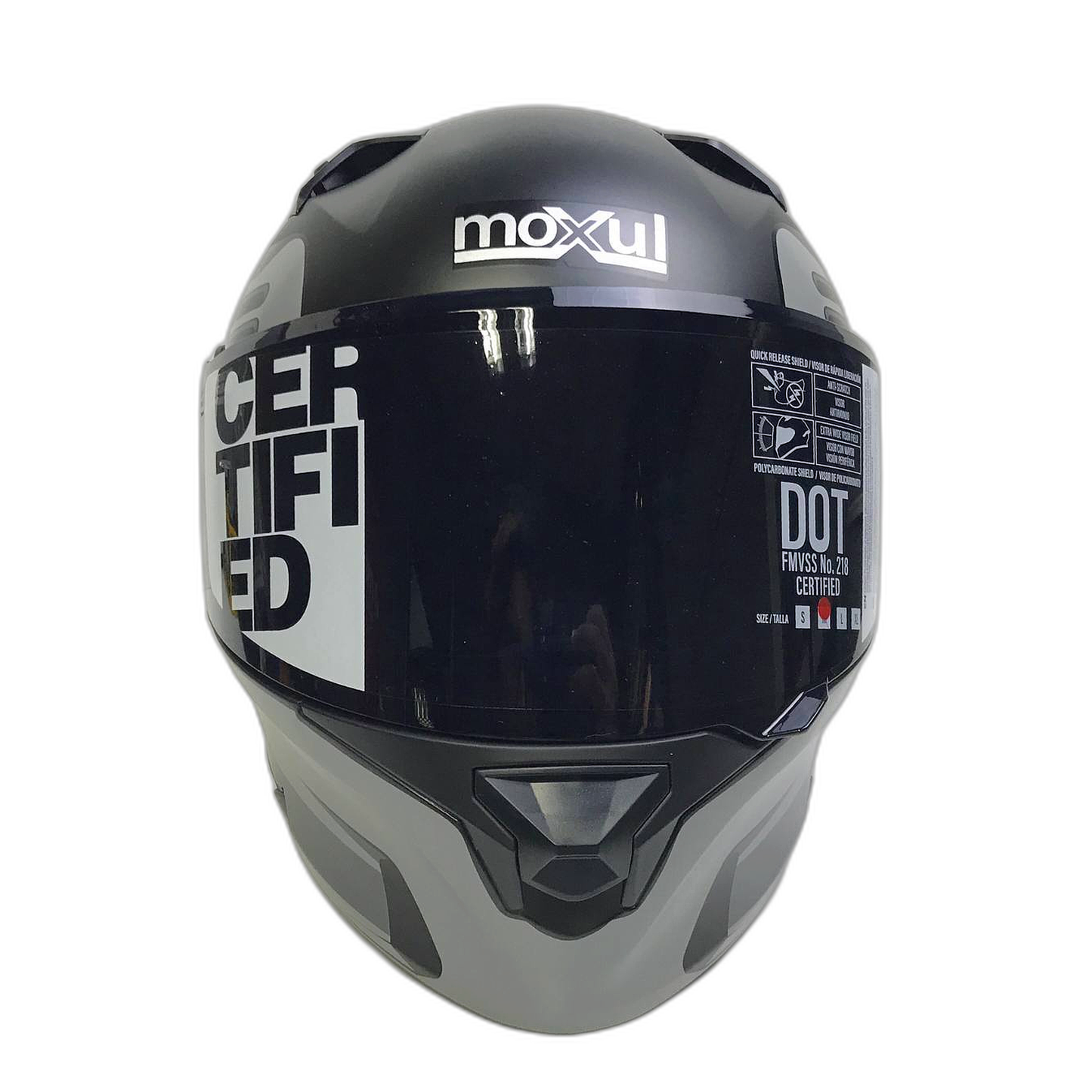 CASCO MODULAR MOXUL MASKER NEGRO CON GRIS