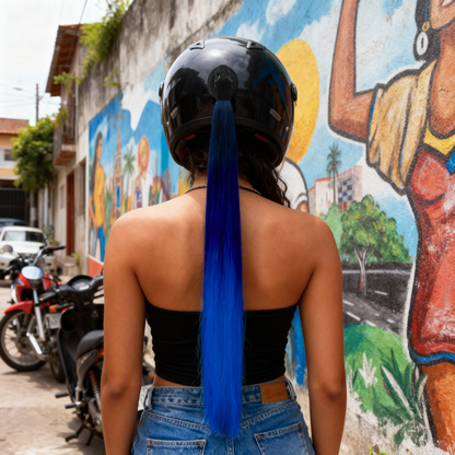 COLAS PARA CASCO DE COLOR AZUL
