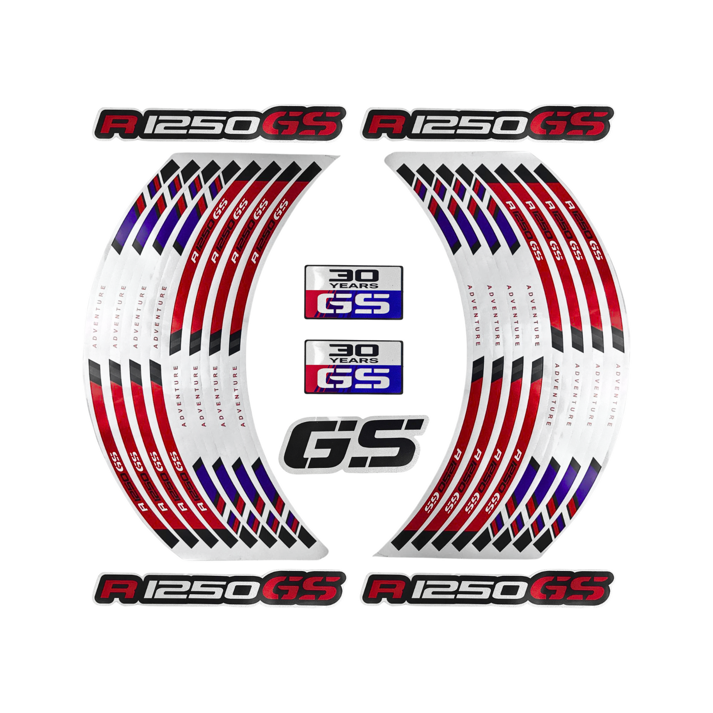 CINTA REFLECTIVA PARA RIN ROJO AZUL GS MOTO