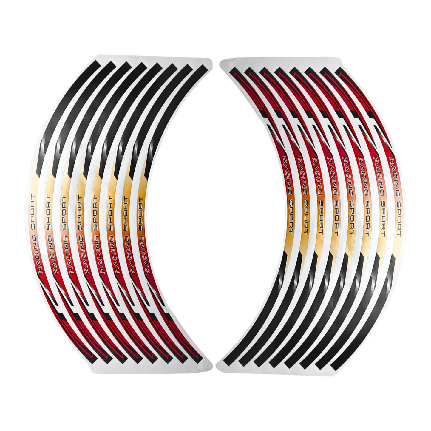 CINTA REFLECTIVA RIN TURBO RACING ROJO NARANJA MOTO